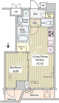 SK-ONE市ヶ谷 303 間取り図