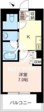 オーキッドレジデンス品川 506 間取り図