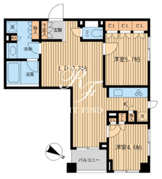 レジデンス三宿 310 間取り図