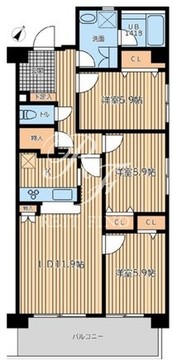 HF馬込レジデンス 301 間取り図