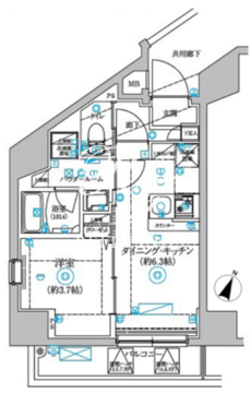 シオン三軒茶屋 903 間取り図