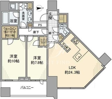 パークコート渋谷ザタワー 2201 間取り図