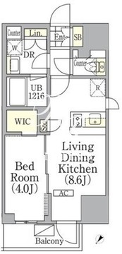 ジオエント池袋 1302 間取り図