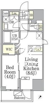 ジオエント池袋 402 間取り図