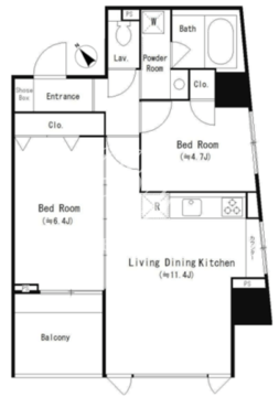ユーストリア駒沢 604 間取り図