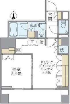 KDXレジデンス南麻布 206 間取り図