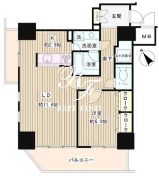 トレステージ目黒 805 間取り図