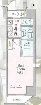 ティモーネプレミアム蒲田 203 間取り図