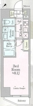 ティモーネプレミアム蒲田 202 間取り図