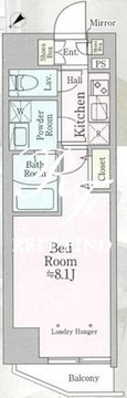 ティモーネプレミアム蒲田 702 間取り図