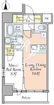 クレストコート本所吾妻橋 501 間取り図