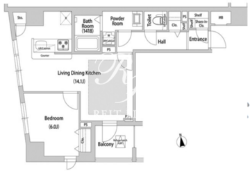 ブレス西巣鴨 408 間取り図