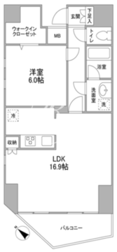 グラティア日本橋 701 間取り図