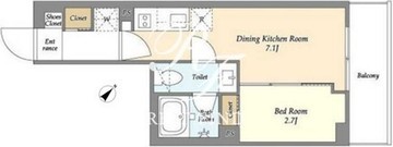 コンフォリア上目黒 404 間取り図