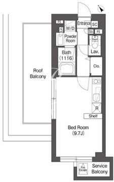 コンフォリア上目黒 501 間取り図