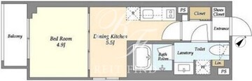 コンフォリア上目黒 407 間取り図