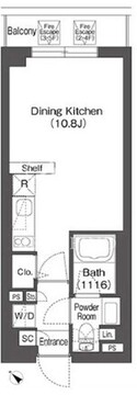コンフォリア上目黒 205 間取り図