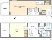 コンフォリア上目黒 102 間取り図