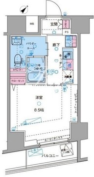 ジェノヴィア駒込駅グリーンヴェール 402 間取り図