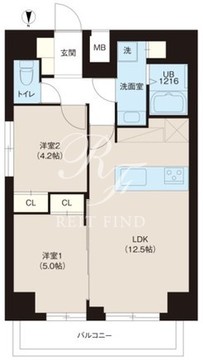 レオーネ錦糸町 501 間取り図