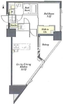 プライムメゾン蔵前 1203 間取り図