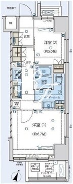 ジェノヴィア浅草橋グリーンヴェール 404 間取り図