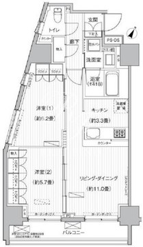 ヒューリックレジデンス駒込 803 間取り図