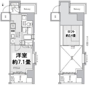 ミュゼ南麻布 701 間取り図