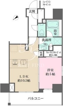 ザ・パークワンズ門前仲町 1006 間取り図