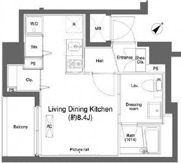 プラウドフラット門前仲町2 101 間取り図