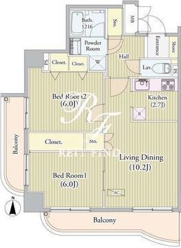 センテニアルタワー 1402 間取り図