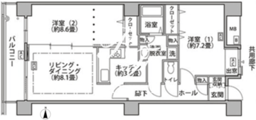 東雲キャナルコートCODAN 18-703 間取り図