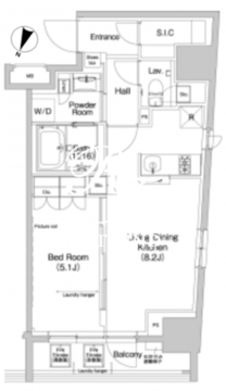 プラウドフラット三越前 602 間取り図