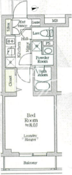 アイルプレミアム西新宿 403 間取り図