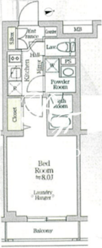 アイルプレミアム西新宿 203 間取り図