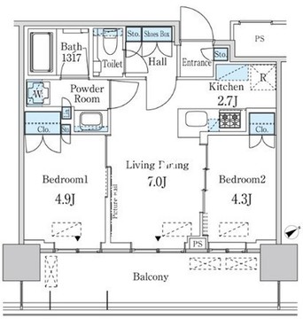 JP noie 蔵前 1904 間取り図
