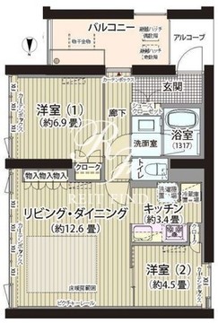 ガーデニエール砧ウエスト 722 間取り図