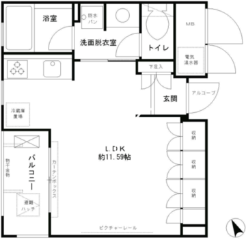 エル・セレーノ西早稲田 320 間取り図