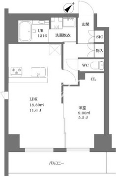 イマーレ富久町 304 間取り図