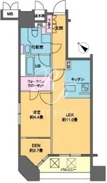 カスタリア銀座3 504 間取り図