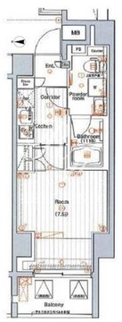 プレミアムキューブG四谷左門町 1002 間取り図