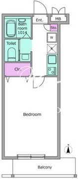 パークフラッツ西早稲田 505 間取り図