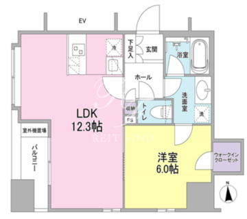 リバーレ東新宿 1101 間取り図