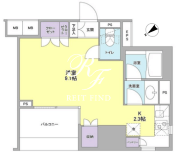 コンフォリア池袋DEUX 301 間取り図