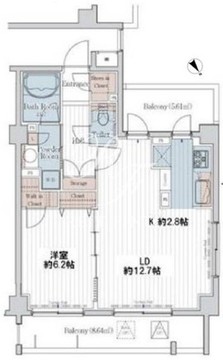 カスタリア三宿 309 間取り図