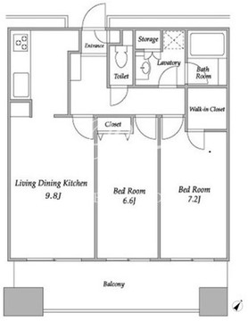 プラザタワー勝どき 4103 間取り図
