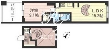 レジデンスシャルマン月島 338 間取り図
