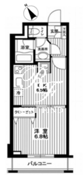 カスタリア新宿御苑 1105 間取り図