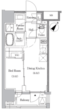 プライマルイプセ池尻大橋 405 間取り図