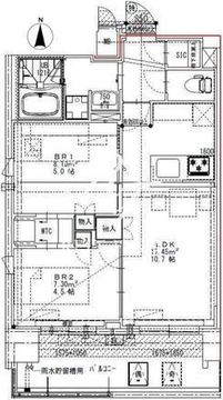 エスレジデンス錦糸町パークサイド 1101 間取り図